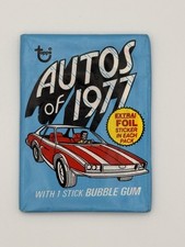 Topps Autos of 1977 Factory Sealed Trading Card Wax Pack Vintage Rare picture