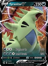 Tyranitar V Holo Ultra Rare SWSH08: Fusion Strike 158/264 NM picture