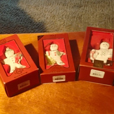 Lenox Annual Gingerbread Man Christmas Hanging Ornament Lot 2008 2011 2012 picture
