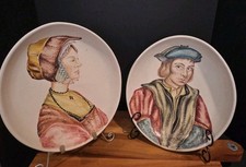 Rare Pair Of Mid Century Marcello Fantoni Terra Cotta Wall Paintings 12x10 picture