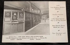 Vintage 1900s Lake View Trust & Savings Bank Chicago, Illinois Postcard picture