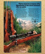 Weatherby Mark V Magnum Rifle Scope Gun Hunting - Magazine Print Ads Poster 1980 picture