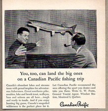 1958 Print Ad Canadian Pacific Canada Fishing Trips Montreal,Quebec picture