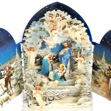 Merry Christmas Amazing 3D Pop-Up Greeting Card The Religious Christmas Nativity picture