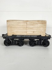 Vintage 1986 Jim Beam Jersey and Western Railway Lumber Car Train Decanter picture