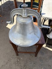 ANTIQUE C.S BELL & CO #3 CAST IRON DUNNER BELL, SCHOOL CHURCH BELL 17.5