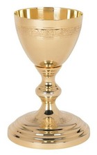 Etched Design Chalice Unique Design With Grapes & Leaves On Bowl 14 Oz Capacity picture
