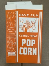 Vintage Unused Popcorn Box Kernel Treat Have Fun Winchester Carton Corp MA NOS picture