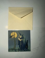 Dennison Unused 1920s Die Cut Ti-fold (Rare) Witch Party Invitation  picture