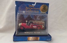 NIB Disney Attractions Collection Walt Disney World Fire Truck Die Cast Metal picture