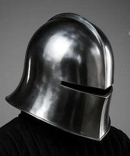 Medieval Steel Knight German Sallet Helmet for LARP, Cosplay, Renaissance Fairs, picture
