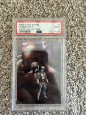 Topps 2002 Star Wars Jango Fett #1 Silver Foil PSA 9 71377785 picture
