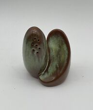 Frankoma Pottery Prairie Green Vintage One Pc Salt & Pepper Shakers Lazy Bones picture