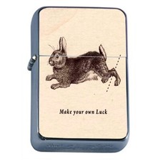 Bunny Luck Flip Top Oil Lighter Wind Resistant picture
