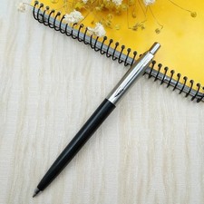 Blue & Chrome Metal Ballpoint Pen, Medium Point, Royal Blue Ink, New in Box picture