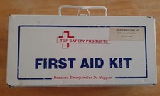 Vintage Metal First Aid Kit With Some Supplies picture