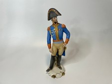 Vintage signed Giuseppe Cappé Capodimonte porcelain Military figurine picture