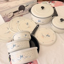 Rare VTG Aunt Rhody Blue Goose Cookware Lot Original Box 1980s 90s Cottagecore picture