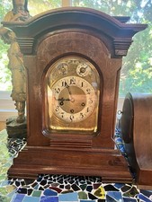 Antique German Junghans Mahogany Clock - Project/Repair Piece picture