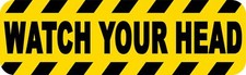 10 X 3 Watch Your Head Sticker Vinyl Business Wall Decal Sign Caution Stickers picture