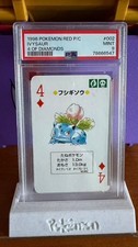 1996 Pokemon Red Playing Card Ivysaur 4 of Diamonds #002 PSA 9 picture