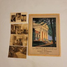 1933 MONTICELLO OFFICIAL SOUVENIR BOOK W/ Postcards Thomas Jefferson picture
