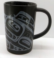 Native Home Mug HAIDA Design Matte Black Canada Indigenous Art 5