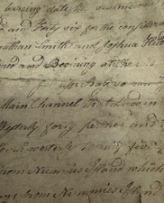 Colonial Era Handwritten Land Deed Fragment 18th Century Manuscript c1790 picture