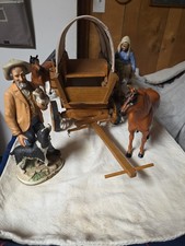 Vintage Large Covered Wagon Display ,Working Brake & Steering picture