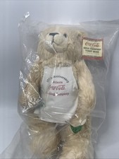 NOS Coca Cola Limited Ed 100 Anniversary Plush Bear Sealed in Bag Certificate picture