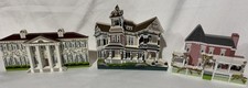 Vintage Sheila's Collectibles Carson Mansion Wooden Buildings Lot Of 3 picture