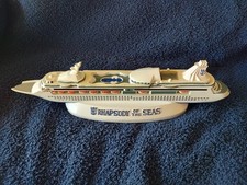 Vintage Royal Caribbean Rhapsody Of The Seas Cruise Ship Model Damaged picture