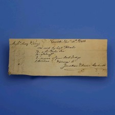 1804 Norwich CT Merchant Order Bohea Tea Indigo Avery & Tracy Bushnell... picture
