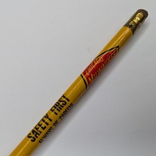 c1950s Chicago Milwaukee St. Paul Railway Safety First Wood Pencil Pacific G15 picture