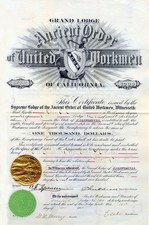 The Grand Lodge of the Ancient Order of United Workmen of California - 1901 da picture