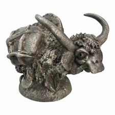 Hallmark Little Gallery Pewter TODD WARNER Ox / Yak Signed Figurine Rare picture