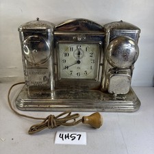 Rare Antique Darche Coin Bank Alarm Clock Flash Light Chicago Il 4H57 picture