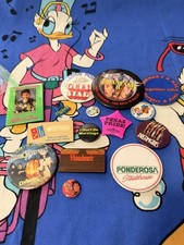 Vintage 80s / 90s Pinback Button Lot-movies / Fast Food/ Amusement Park picture