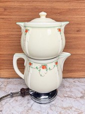 Antique Royal Rochester Electrodrip 0996-A Porcelain Coffee Maker Tested Heats picture