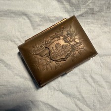 Antique Copper Footed Box Calumet & Hecla, Cigarette Trinket Jewelry, Shaft No 2 picture
