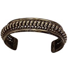 Atelier Verna and Franklin Tahe Sterling Silver Navajo Handmade Arches Bracelet picture