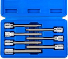 3/8-Inch Drive Extra Long Allen Hex Bit Socket Set Metric 3 mm 10 mm picture