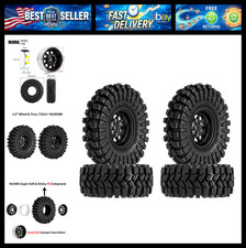 INJORA 1.0 Beadlock Wheel Tires Set -3.78mm Offset Wheel Rims for 1/18 1/24 RC C picture