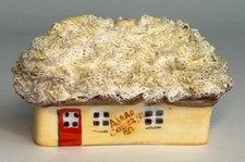 Vintage MZ IRISH DRESDEN IRELAND Adare Cottage PORCELAIN LACE ROOF - MINIATURE picture