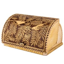 Birch Bark Bread Box Russian Natural Hand Carved Anti Mold Bread Keeper picture