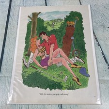 1991 Sexy Adult Cartoon Golf Grip Vtg Print Ad/Poster Pinup Art Magazine Page picture