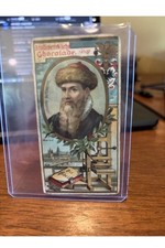 1898 Stollwerck Chocolates Album 1 Geb Stollerck Back Johannes Gutenberg  picture