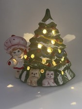 VTG 1980 American Greetings Strawberry Shortcake Ceramic Christmas Tree Lighted picture