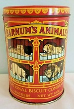 Vintage 1979 Nabisco Barnum's Animals Crackers Tin 1914 Replica 8oz.  picture