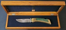 Vintage Gerber Legendary Blades Sportsman III Jade Inlay Lockback Knife #0491 picture